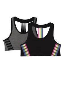Paquete de 2 sujetadores deportivos con bandas para niñas: 30-32-34 - Imagen 1 de 3