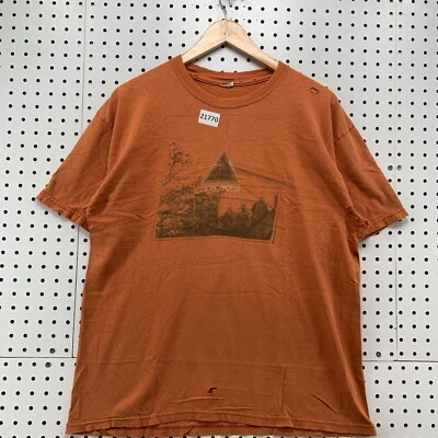 Pink Floyd Shirt Orange Darkside Of The Moon Fits Adult Medium DIstressed 23x27 - Image 1 of 4