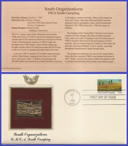 USA8 #2160 U/A GOLDEN REPLICA FDC YMCA Youth Camping Boy Scouts - Picture 1 of 1