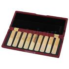Red Solid Wooden Clarinet Reeds Box for 10 Reeds Hold Guard with Velvet
