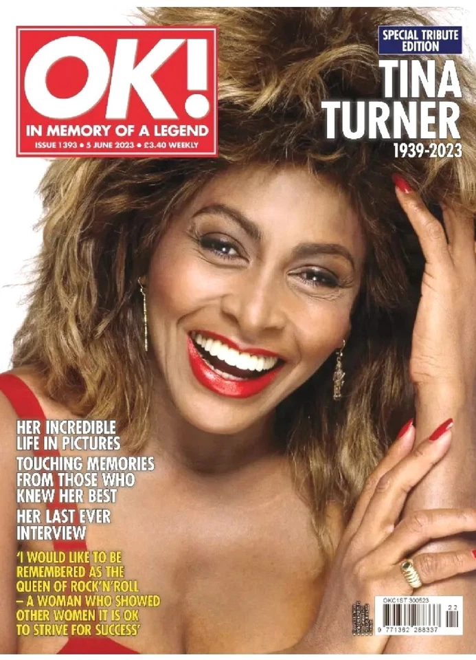 **TINA TURNER UK OK! SPECIAL TRIBUTE EDITION MAGAZINE 2023** - Image 1 of 1
