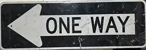 ONE WAY Left Retired Original Street Traffic Sign 12"x36" - Picture 1 of 2
