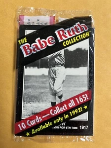 1992 Megacards Babe Ruth Collection 10 Pack Sealed Card #9 Front #158 Back - Bild 1 von 4