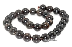 14MM SMOKY QUARTZ GEMSTONE ROUND LOOSE BEADS 7.5inch - Picture 1 of 3