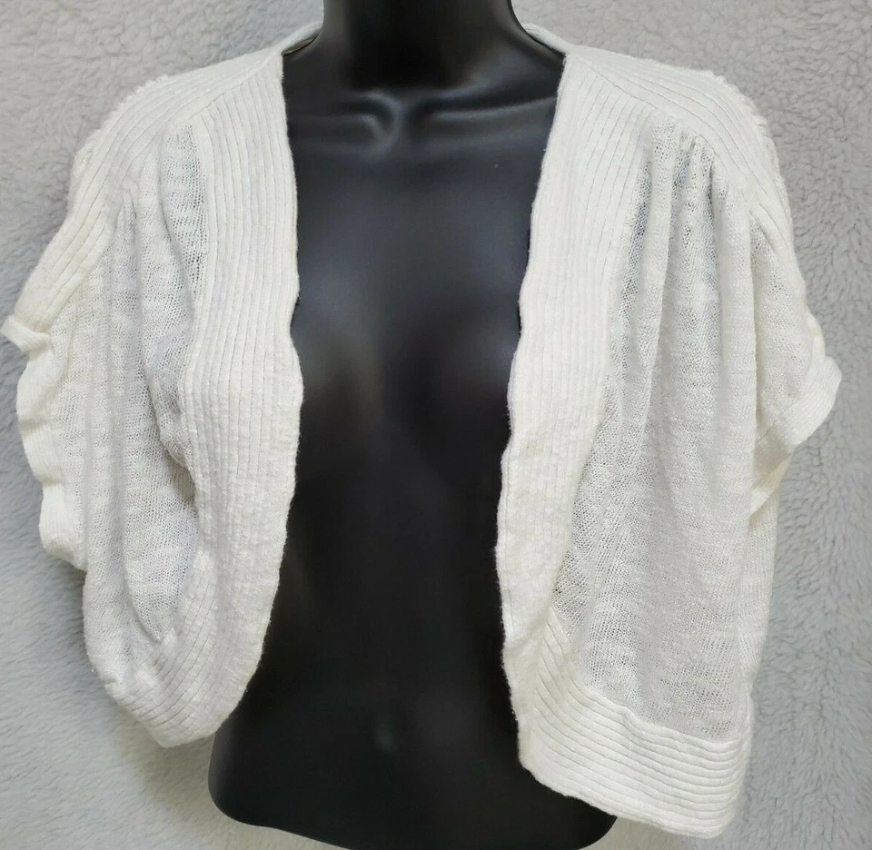 Cárdigan suéter camisa top blusa Lane Bryant para mujer talla 14W/16W lino blanco Foto 1 de 4