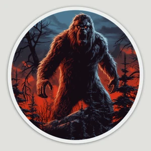 Sasquatch Cryptid Decal Sticker, Decal for Car Truck Window Bumper Water Bottle - Picture 1 of 12