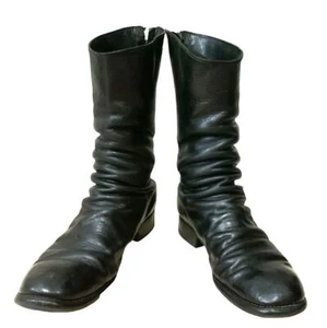 GUIDI Stiefel Leder schwarz Reißverschluss hinten Langstiefel Größe 44 - Bild 1 von 10