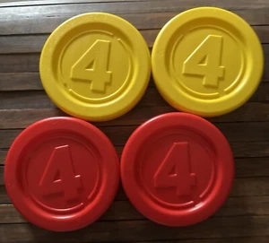4 piezas de juego Hasbro Giant Connect de repuesto 4 de 5 pulgadas Pieza circular disco moneda - Imagen 1 de 4