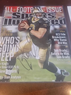 drew brees signed 8x10 autographed new orleans saints photo picture nfl coa - Image 1 of 3