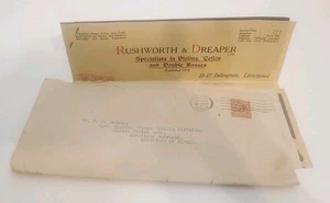 Inventario de membretes y violonchelo Rushworth & Dreaper 1930 con precio y sobre - Imagen 1 de 12