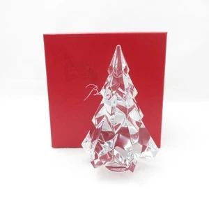 Baccarat Árbol de Navidad Objeto Estatuilla Noel Cristal Vidrio USADO H 13,5 cm con Caja - Imagen 1 de 9
