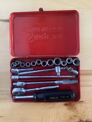 "Juego de enchufes 1954 Snap-on 19 piezas 1/4"" con estuche" Foto 1 de 4