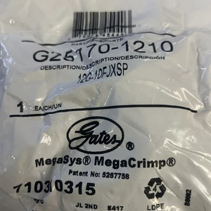 Lote de 12 Gates G25170-1210 hembra Jic 37 flare giratorio (mega crimpado) - Imagen 1 de 3