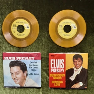 Elvis' Greatest Hits~~~50th Anniversary~~~ Set of 2 45 Records~~~🐇 - Imagen 1 de 2