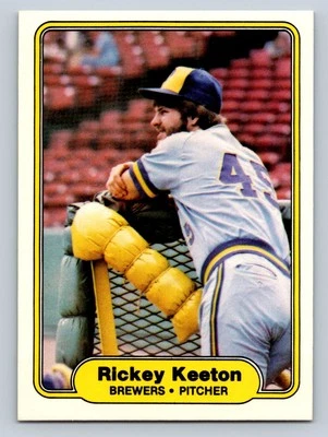 1982 Fleer #146 Rickey Keeton Milwaukee Brewers - NM/MT - Image 1 of 2