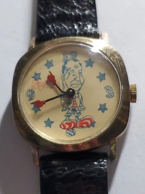 Reloj Pulsera Mecánico Spiro Agnew DE COLECCIÓN Político Hecho en Suiza FUNCIONA Foto 1 de 4