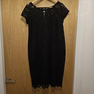 Next Maternity Black Lace Dress Size 16 - Picture 1 of 3