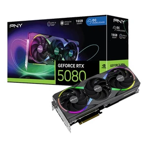 PNY GeForce RTX 5080 ARGB Epic-X RGB Overclocked Triple Fan, 16GB GDDR7, HDMI, - Bild 1 von 4