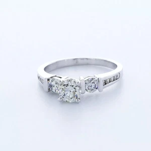 3-Stone Engagement Ring 14K Gold Classic 1.96 CT Round Lab-Grown Diamond I SI1 - Picture 1 of 8