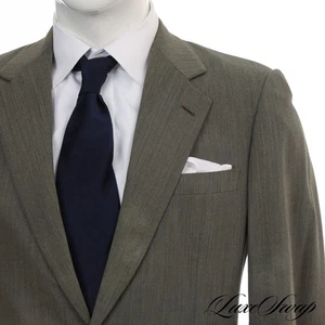 Brioni Made in Italy The Palatino Grass Green Streaked Striated 2B 2V Jacket 38 - Picture 1 of 10