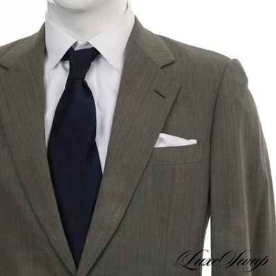 Brioni Made in Italy The Palatino Grass Green Streaked Striated 2B 2V Jacket 38 - Image 1 of 4