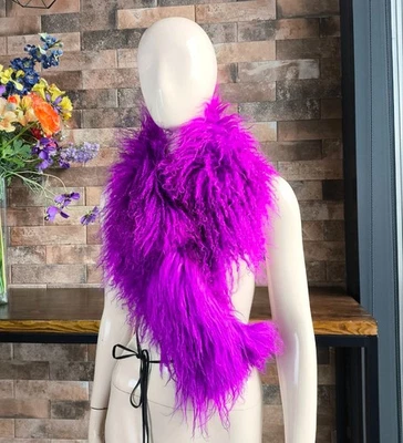 Bufanda de piel vintage Gianfranco Ferre con cordón de cuero y forrada Foto 1 de 4