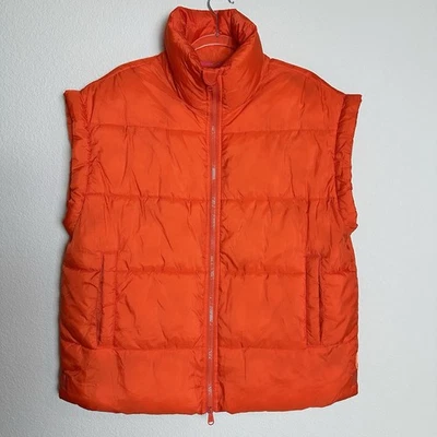 Chaleco acolchado Free People Movement In A Bubble de gran tamaño naranja llama XS Foto 1 de 4