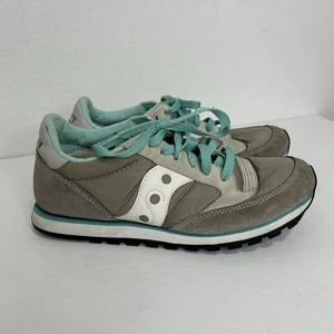 Saucony Jazz Low Pro Damengröße 7,5 grau aqua sportliche Laufschuhe Turnschuhe - Bild 1 von 9