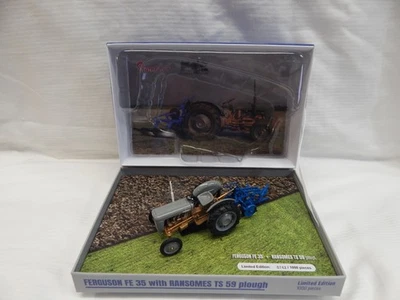 UNIVERSAL HOBBIES FERGUSON FE 35 WITH RANSOMES TS 59 PLOUGH UH7126 BNIB 1:32 - Image 1 of 4