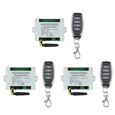 DC 12V 24V 36V 10A 433MHz 4-Kanal-Funkrelais--Fernbedienungsschalter-Empfän9287 - Bild 1 von 4