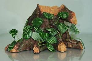 Planta de seda y raíz de vivero grande detallada 23 x 18 x 14 cms para todos los reptiles - Imagen 1 de 5