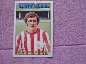 A & BC GUM - FOOTBALL 1972 ORANGE / RED #205 ALAN WOODWARD SHEFFIELD UNITED 