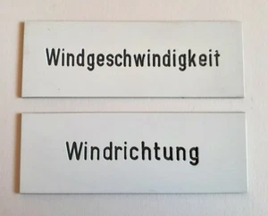 2x DDR Schilder Meteorologie Wetter Messgerät : Windrichtung Windgeschwindigkeit - Bild 1 von 4