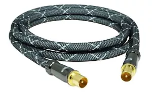 Premium Antennenkabel 75Ohm Koaxialkabel 4K UHD HDTV FullHD Koax Stecker/Stecker - Bild 1 von 1