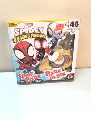 Rompecabezas de piso Marvel Spiderman Spidey Amazing Friends 46 piezas grandes 24 x 36 nuevo en caja Foto 1 de 4