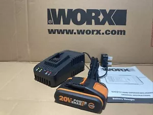 Worx 20v Powershare WA3551 Battery & WA3880 Fast Charger Both BRAND NEW - Picture 1 of 12