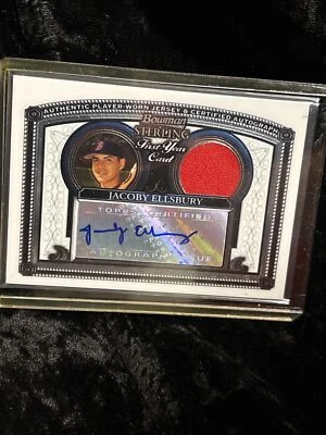 2005 Bowman Sterling BS-JE Jacoby Ellsbury Rookie Jersey Relic AUTO - Image 1 of 4