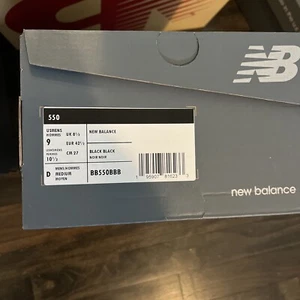 Size 9 - New Balance 550 Triple Black - Picture 1 of 7