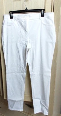 Van Heusen Womens Size 12 Slim Leg Slim Fit Pants Stretch White Jeans NWT - Image 1 of 3