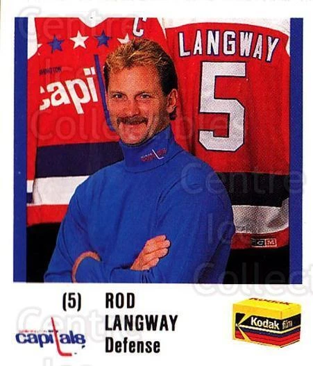 1988-89 Washington Capitals Kodak #12 Rod Langway - Image 1 of 1