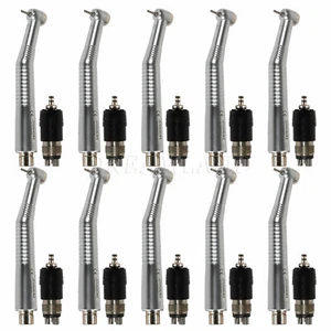 10 mini pieza de mano de turbina dental de alta velocidad de cabeza pequeña con acoplador de 4 orificios - Imagen 1 de 10