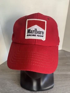 90er Vintage Marlboro Cap Mütze rot Marlboro Cap Sammler USA Frotteeborte weiß - Bild 1 von 7