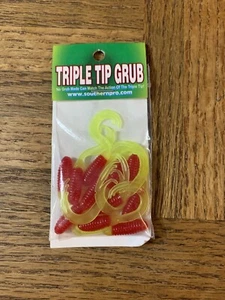 Southern Pro Bait Tripla Punta Grub Rosso Chartreuse - Foto 1 di 3