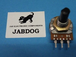 20mm Single Gang Potentiometer Welle 1/4" D flach Leiterplatte 10K Linear B6 16g GW13 - Bild 1 von 6