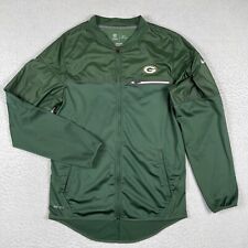 Green Bay Packers Jacket Mens Small Green Nike Dri Fit Full Zip NFL Football