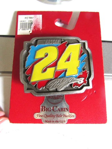 Jeff Gordon Enamel Belt Buckle Big Cabin USA, 3 1/4x2 1/4" Cover