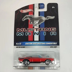 2009 Hot Wheels Mustang Mania 4 of 12 Custom Ford Mustang Convertible Red - Picture 1 of 8