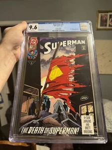 🔥 Superman 75 CGC 9.6 White Pages 2nd Print "Death" of Superman Gatefold back - Bild 1 von 7
