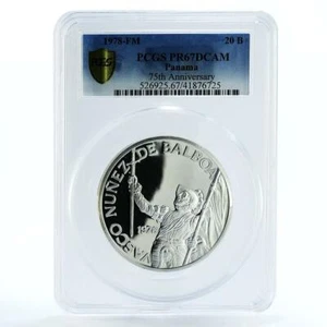 Panama 20 balboas 75th Anniversary of Independence PR67 PCGS silver coin 1978 - Picture 1 of 2