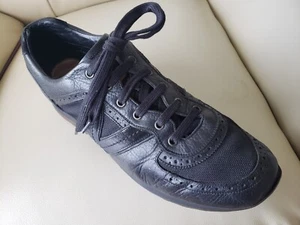 LOUIS VUITTON Trainee Sneakers Black Men Leather & Canvas 8 UK/10.5 US Ret$1,500 - Picture 1 of 13